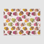 Cupcake Muster, Muffin Muster, Schokolade, Herz Seidenpapier (Vorderseite)