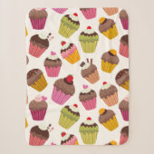 Cupcake Muster, Muffin Muster, Schokolade, Herz Sherpadecke (Vorderseite)