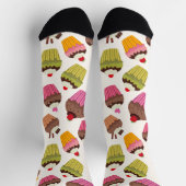 Cupcake Muster, Muffin Muster, Schokolade, Herz Socken (Oben)