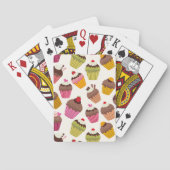 Cupcake Muster, Muffin Muster, Schokolade, Herz Spielkarten (Rückseite)