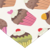 Cupcake Muster, Muffin Muster, Schokolade, Herz Tischdecke (Schrägansicht)