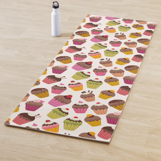 Cupcake Muster, Muffin Muster, Schokolade, Herz Yogamatte (Beispiel)