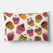 Cupcake Muster, Muffin Muster, Schokolade, Herz Zubehörtasche (Rückseite)