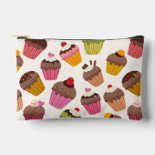Cupcake Muster, Muffin Muster, Schokolade, Herz Zubehörtasche (Vorderseite)