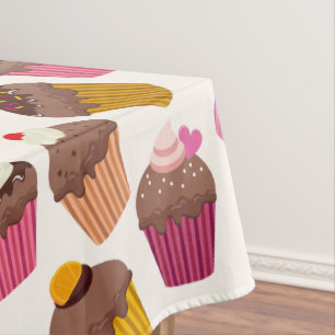 Cupcake-Muster, Muffin-Muster, Schokolade, Herzen Tischdecke