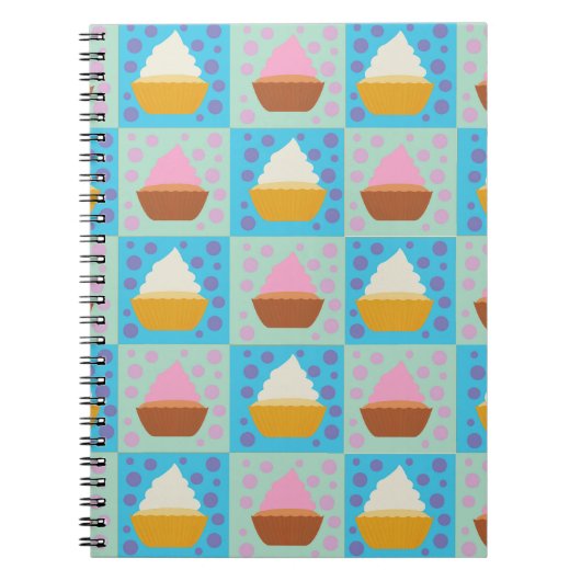 Cupcake-Muster Notizblock (Vorderseite)