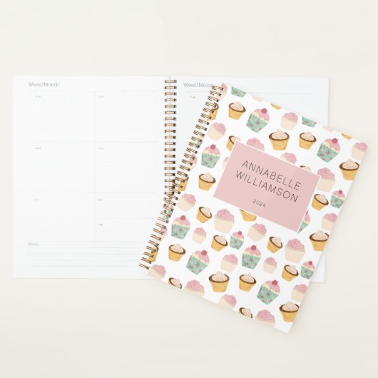 Cupcake Muster Personalisiert Planer (Anzeige)