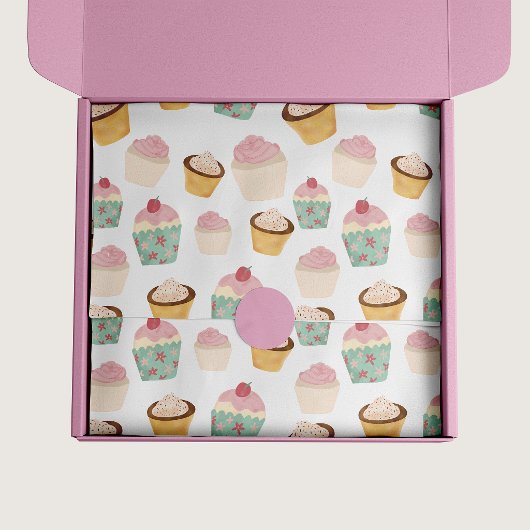 Cupcake-Muster Seidenpapier