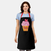 Cupcake NAME Backen benutzerdefinierte Schürze Aqu (Getragen)