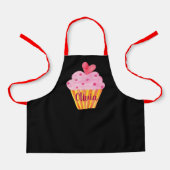 Cupcake NAME Backen benutzerdefinierte Schürze Aqu (Vorderseite)
