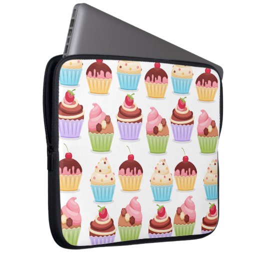 Cupcake-Notebook-Fall Laptopschutzhülle (Vorne Rechts)