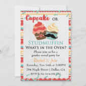 Cupcake oder Stud Muffin Babyshower-Einladung Einladung (Vorderseite)