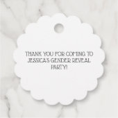 Cupcake oder Stud Muffin Gender Reveal Geschenkanhänger (Rückseite)