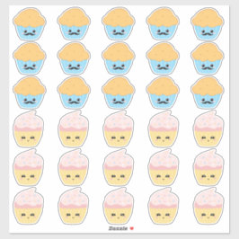 Cupcake oder Stud Muffin Gender Reveal Party Aufkleber