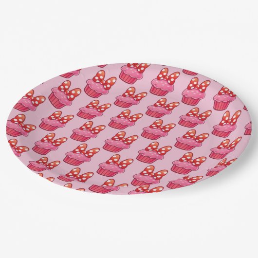 Cupcake Paper Plates Pappteller (Schrägansicht)