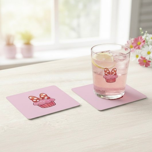 Cupcake-Papieruntersetzer Rechteckiger Pappuntersetzer