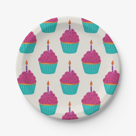 Cupcake Pappteller (Vorderseite)