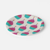 Cupcake Pappteller (Schrägansicht)