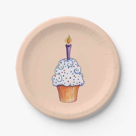 Cupcake Pappteller (Vorderseite)