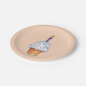 Cupcake Pappteller (Schrägansicht)