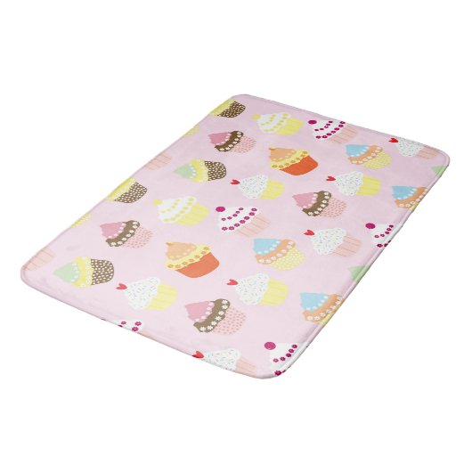 Cupcake Party Bath Mat Badematte (Schrägansicht)