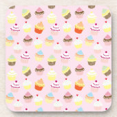 Cupcake Party Cork-Backed Untersetzer (Vorderseite)