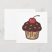 Cupcake Party Einladung (Vorne/Hinten)