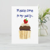 Cupcake Party Einladung (Stehend Vorderseite)
