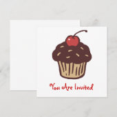 Cupcake Party Einladung (Vorne/Hinten)