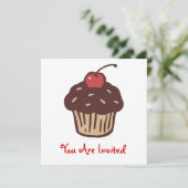 Cupcake Party Einladung (Stehend Vorderseite)