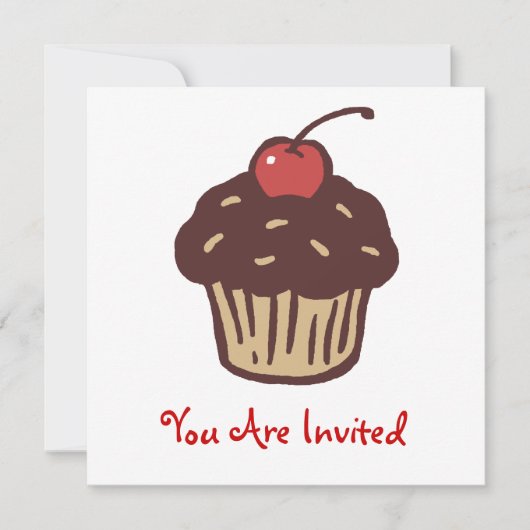 Cupcake Party Einladung (Vorderseite)