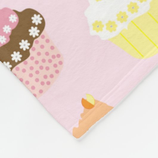 Cupcake Party Fleece Blanket (Ecke)