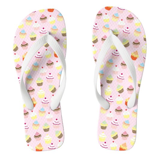Cupcake Party Flip Flops Badesandalen (Fußbett)