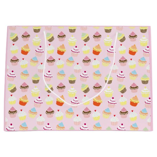 Cupcake Party Geschenktaschen Große Geschenktüte (Vorderseite)