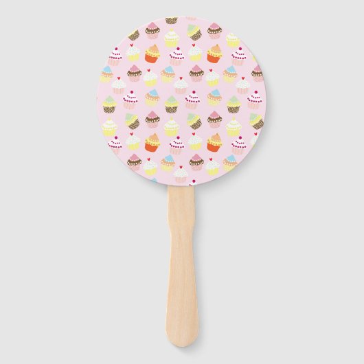 Cupcake Party Hand Fans Fächer (Vorderseite)