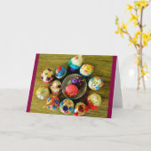 Cupcake Party Karte (Gelbe Blume)