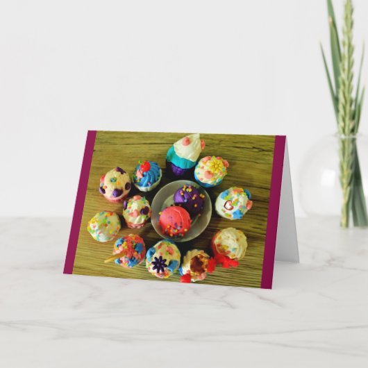 Cupcake Party Karte (Vorderseite)