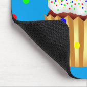 Cupcake-Party mit Regenbogen und Sprinklen Mousepad (Ecke)