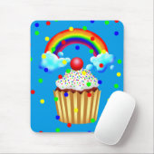 Cupcake-Party mit Regenbogen und Sprinklen Mousepad (Mit Mouse)