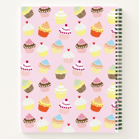 Cupcake Party Notebook Notizblock (Rückseite)