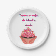 Cupcake Party Paper Teller 7"