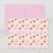 Cupcake Party Postkarte (Vorne/Hinten)