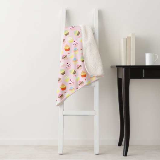 Cupcake Party Sherpa Blanket Sherpadecke (Beispiel)