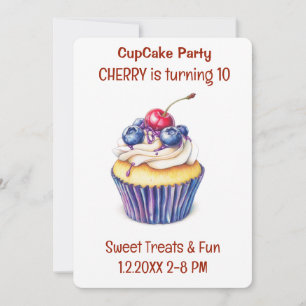 Cupcake-Party Süße Leckereien Einladung
