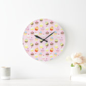 Cupcake Party Wall Clock Große Wanduhr (Zuhause)