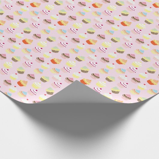 Cupcake Party Wrapping Paper Geschenkpapier (Ecke)