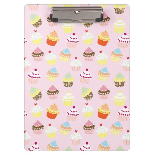 Cupcake-Party-Zwischenablage Klemmbrett (Vorderseite)
