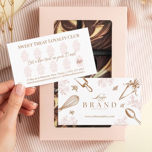 Cupcake Pastry Chef Baking Utensils Bakery Logo Treuekarte