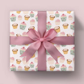 Cupcake Pattern Geschenkpapier Set