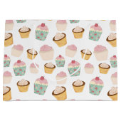 Cupcake Pattern Große Geschenktüte (Vorderseite)